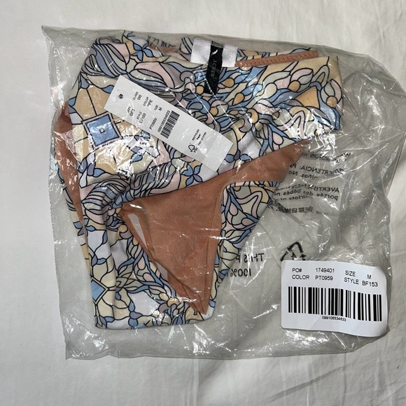 NWT J. CREW Active Curved Waist Cheeky Bikini Bottom in Kaleidoscope Print - Picture 5 of 5